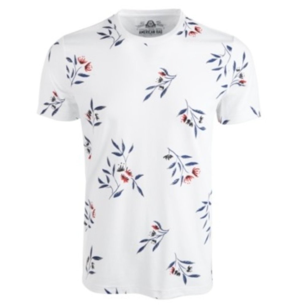 NWT American Rag Mens Floral Print Short Sleeve T-Shirt Size XL $20 5B103